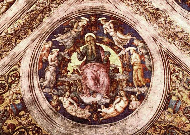 God the Creator and Angels, Pietro Perugino